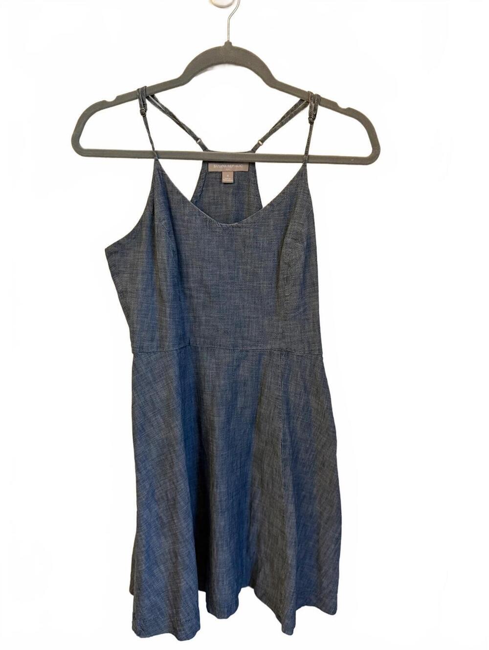 Banana Republic Chambray Sleeveless Racerbacl Dress Size 4